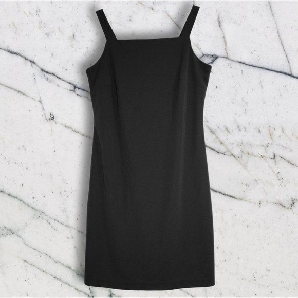Dresses & Skirts - Square Neck Little Black Dress  Y2k 90's Grunge sz 5/6